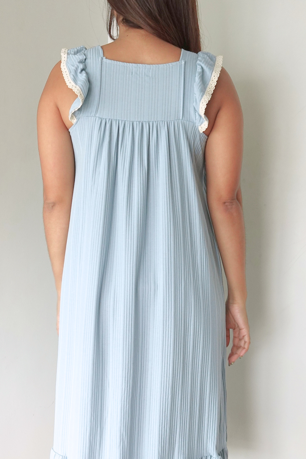 Neptune in Ice Blue | Sleepwear Dress with Built-in Bra Pads